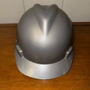 Custom Painted MSA Cap Style Silver Metalic